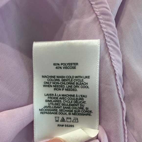 Express Women's Light Pink Purple Button Down Shirt - Picture 7 of 7